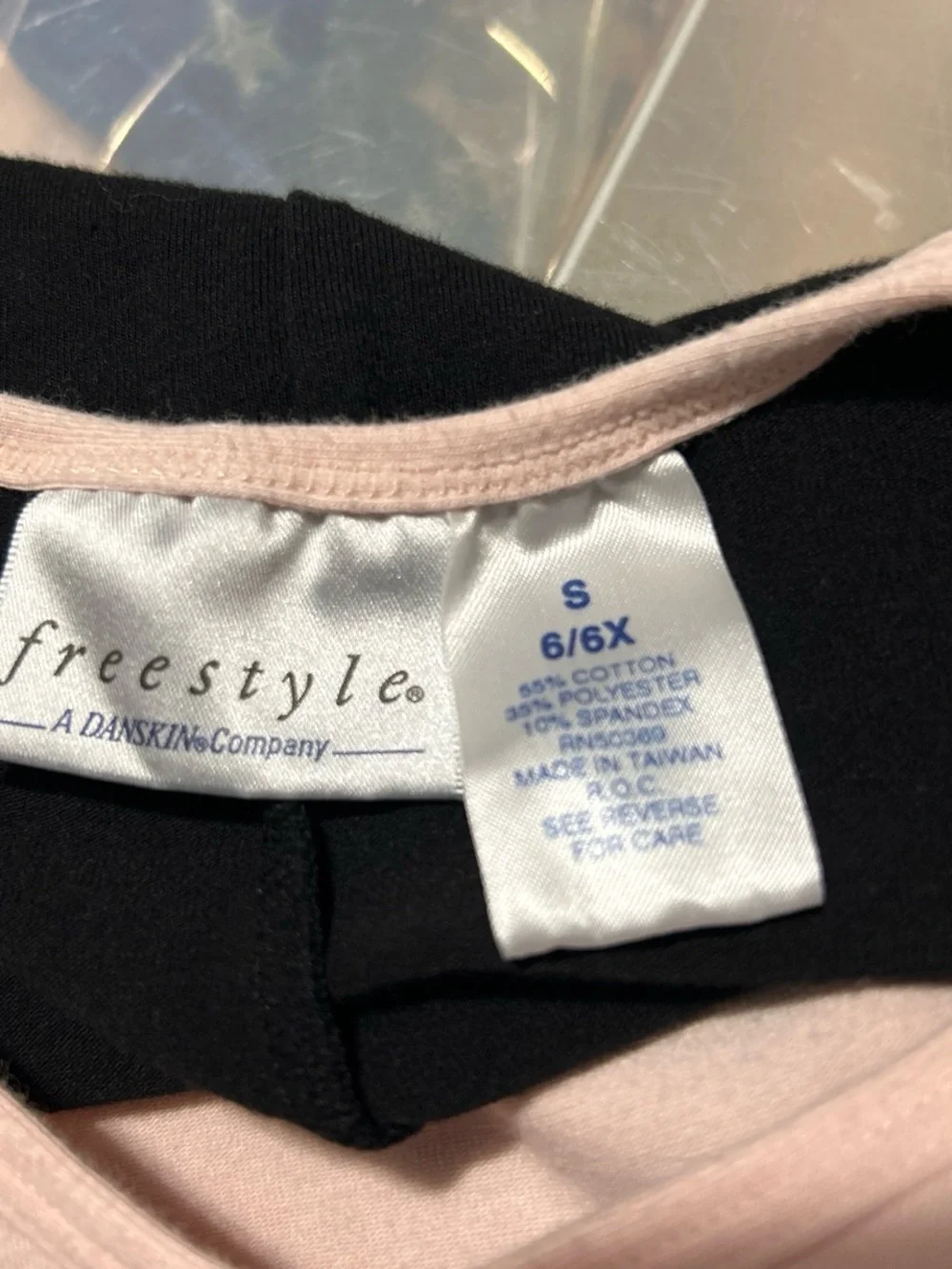 Danskin Now Pink and Black Two-Piece Dance Outfit